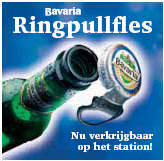 Bavaria ring pull fles  op t station