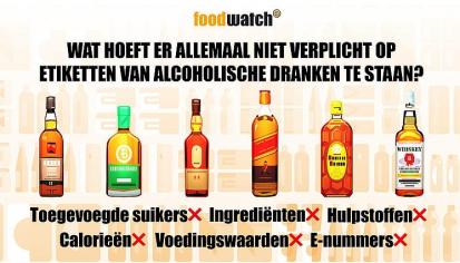 Foodwatch wil volledige en transparante etikettering van alcoholhoudende dranken