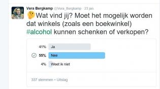 Peiling Vera Bergkamp op Twitter: meerderheid tegen blurring