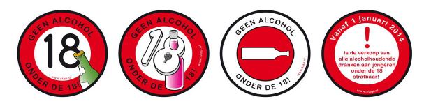 STAP start sticker-actie rond nieuwe alcoholleeftijd van 18 jaar
